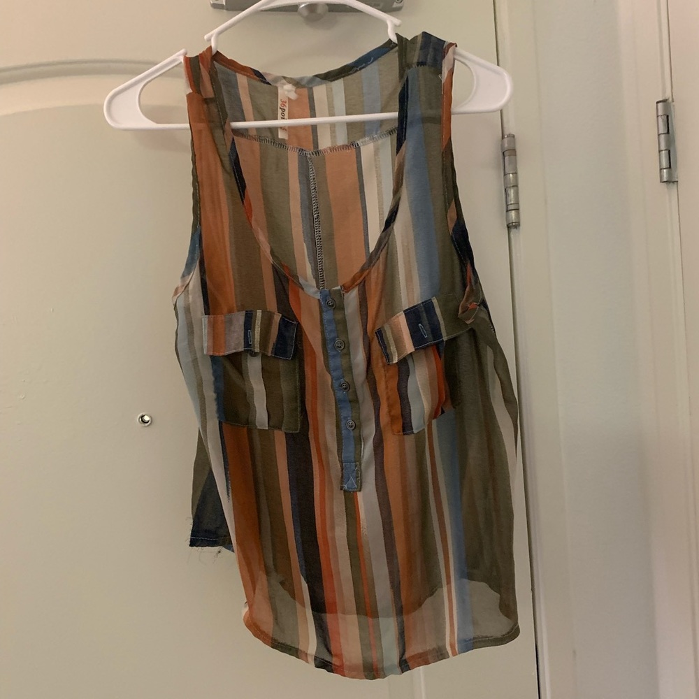 Sheer multi color shirt